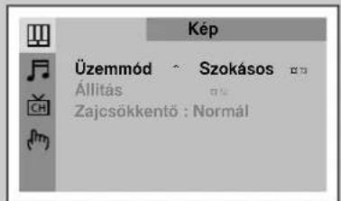 Kép Üzemmód Szokásos Állítás Zajcsökkentő : Normal