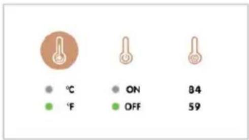 °C ON 84 °F OFF 59