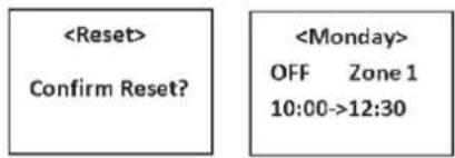 Confirm Reset? OFF Zone 1 10:00->12:30