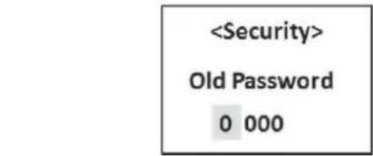 Old Password 0 000