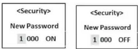 New Password 1 000 ON New Password 1 000 OFF