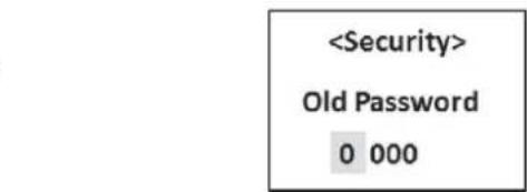 Old Password 0 000