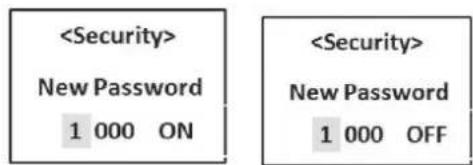 New Password 1 000 ON New Password 1 000 OFF