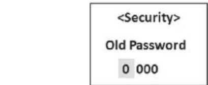 Old Password 0 000