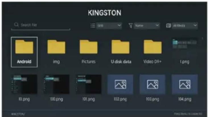 KINGSTON Search File img Name All Media Android img Pictures U disk data Video DR+ 1.png 10.png 100.png 101.png 102.png 103.png 104.png