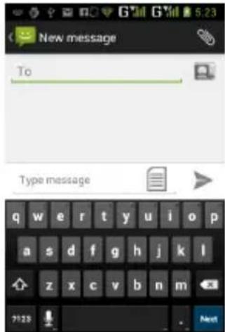 New message To Type message