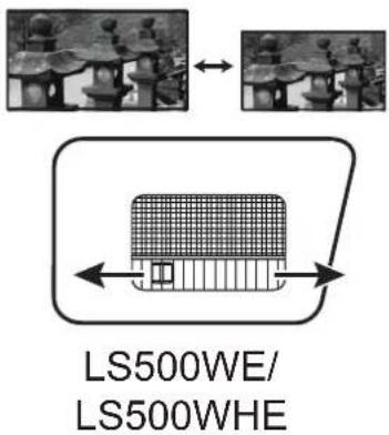 VIEWSONIC LS500WHE - 微調影像尺寸和清晰度 - 1
