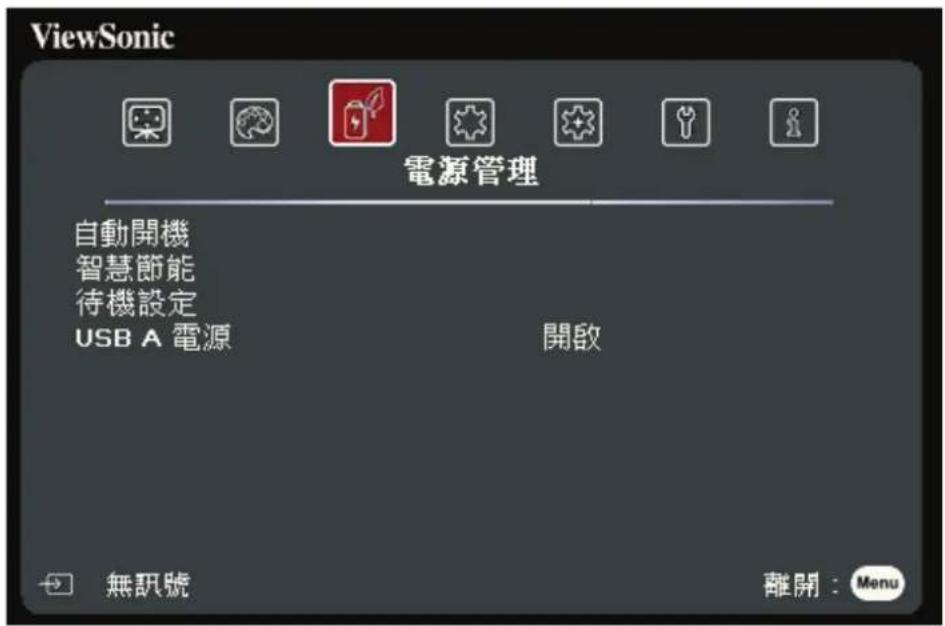 VIEWSONIC LS500WHE - 電源管理功能表 - 1