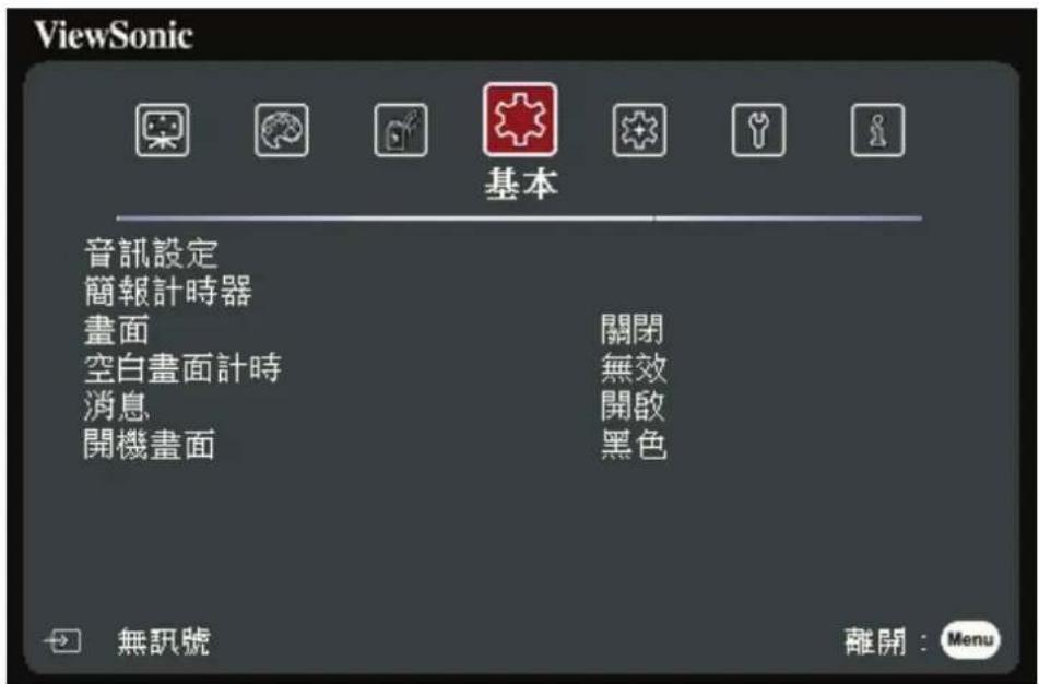 VIEWSONIC LS500WHE - 基本功能表 - 1