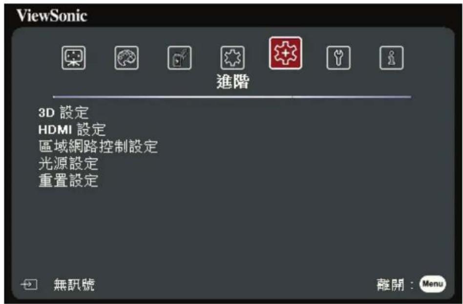 VIEWSONIC LS500WHE - 進階功能表 - 1