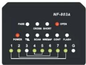 NF-803A PASS CROSS SHORT OPEN POWER TLE SCAN WREMAP CONT FLASH 1 2 3 4 5 6 7 8 G
