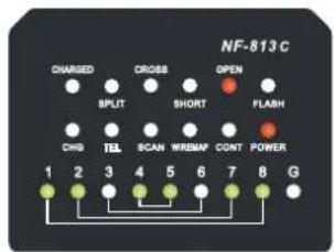 NF-813C CHARGED CROSS OPEN SPLIT SHORT FLASH CHS TEL SCAN WREMAP CONT POWER 1 2 3 4 5 6 7 8 G