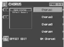 CHORUS Sense Options Effect Options Chorus1 Chorus2 Chorus3 Chorus4 Effect EDIT On Chorus1
