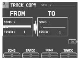 TRACK COPY FROM SONG : 1 TRACK : 1 TO SONG : 1 TRACK : 1 SONG TRACK SONG TRACK