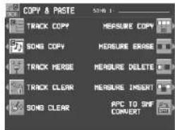 COPY & PASTE TRACK COPY SONG COPY TRACK HEROIE TRACK CLEAR SONG CLEAR MEASURE COPY MEASURE ERASE MEASURE DELETE MEASURE INSERT RPC TO SWF CONVERT