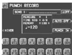 PUNCH RECORD SCMB 1: MEASURE = 1 TIME SIO = 4/4 MEMORY = 100 x J=120 AUTO OFF PUNCH IN MIXER 1 2 3 4 5 6 7 8 C11 R12 F1 4 F3 RPC CTB RHP OK 9 10 11 12 13 14 15 16 F 6 F 7 F 8 F 9 F 10 F 11 F 12 F 13 F 14 F 15 F 16 F 17 F 18 F 19 F 20 F 21 F 22 F 23 F 24 F 25 F 26 F 27 F 28 F 29 F 30 F 31 F 32 F 33 F 34 F 35 F 36 F 37 F 38 F 39 F 40 F 41 F 42 F 43 F 44 F 45 F 46 F 47 F 48 F 49 F 50 F 51 F 52 F 53 F 54 F 55 F 56 F 57 F 58 F 59 F 60 F 61 F 62 F 63 F 64 F 65 F 66 F 67 F 68 F 69 F 70 F