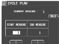 CYCLE PLAY CURRENT MEASURE : 1 START MEASURE END MEASURE 1 1