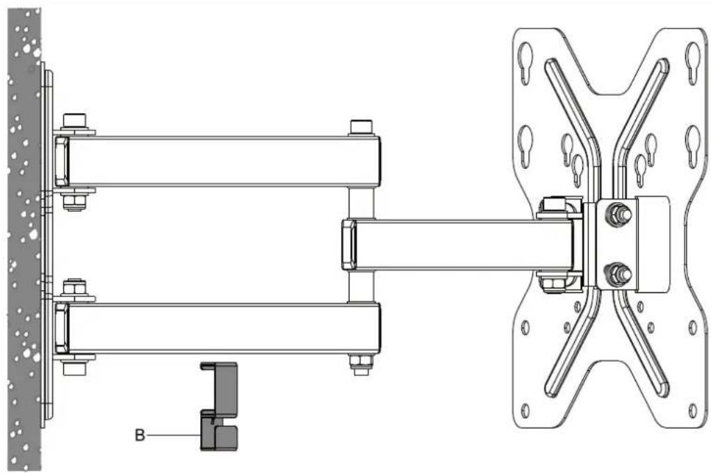 NOTE: Screws M4/M5 only fit Info VESA 75x75 100x100 mounting hole patterns. MEGJEGYZÉS: Az M6/M8 csavarok csak a VESA 200x100 200x200 méretű szerelőfuratba használhatóak. 2mm lub vagy lub vagy Wkręć obie śruby do górnych mocowań w telewizorze zostawiając 2 mm przestrzeń między