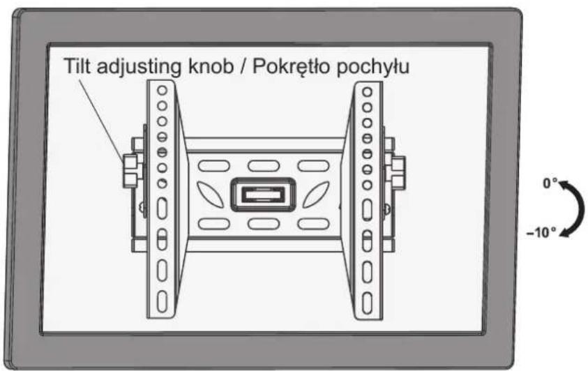 Tilt adjusting knob / Pokrętło pochyłu 0° -10°