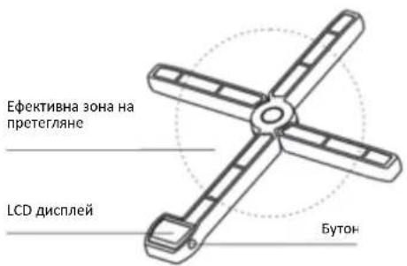 Ефективна зона на претегляне LCD дисплей Бутон