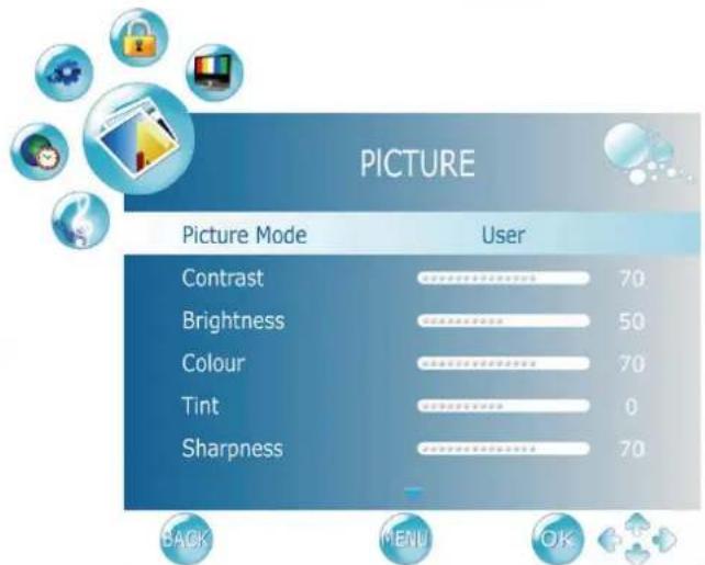 BENQ ML2441 - Setting up User Picture mode - 1