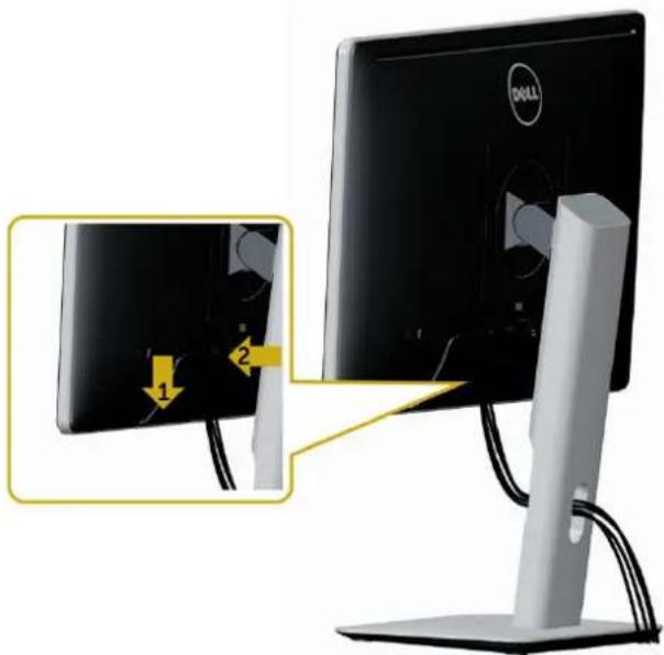 DELL P2016H - Attaching the Cable Cover - 2