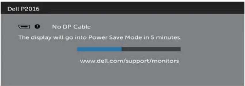 DELL P2016H - OSD Warning Messages - 7