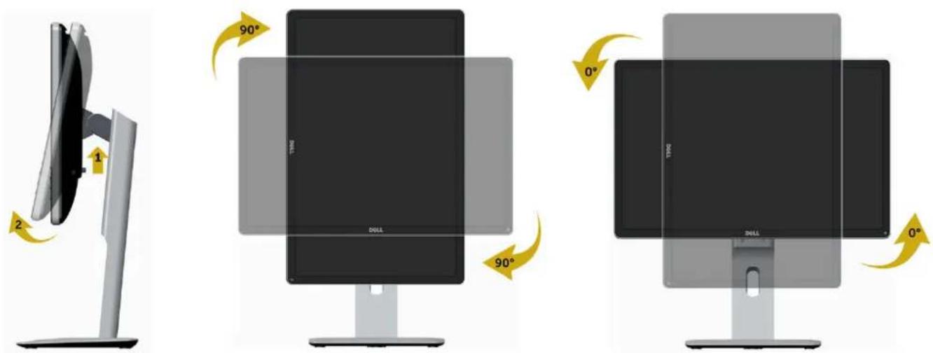 DELL P2016H - Rotating the Monitor - 1