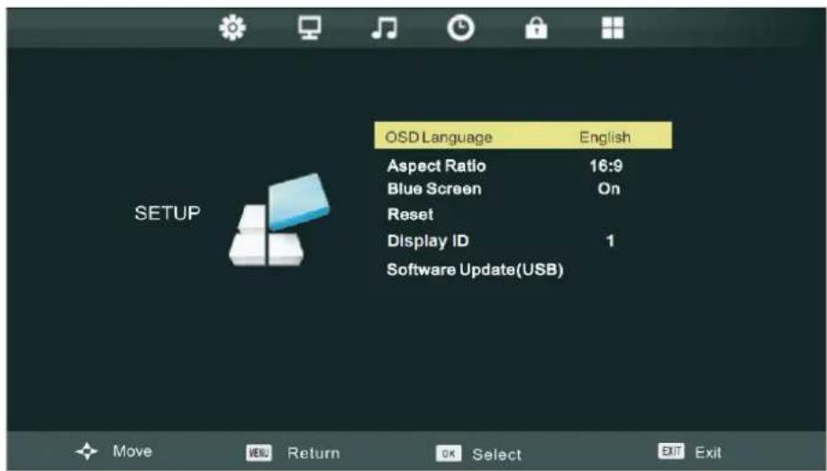 VIEWSONIC SWB7051 - Setup Menu - 1