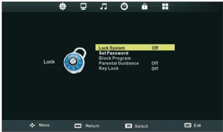 VIEWSONIC SWB7051 - Lock Menu - 1