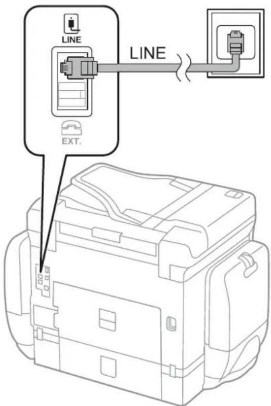 EPSON WorkForce Pro WF-C869 - Connecting to a Standard Phone Line (PSTN) or PBX - 1