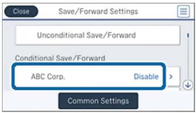 EPSON WorkForce Pro WF-C869 - Setting to Save Received Faxes in the Inbox and Confidential Box (Conditional Save/Forward) - 1