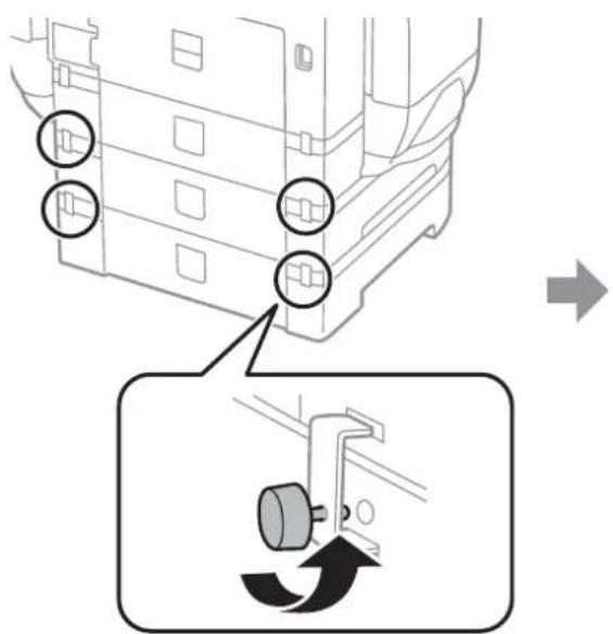 EPSON WorkForce Pro WF-C869 - Moving the Printer While the Optional Paper Cassette Units are Attached - 1