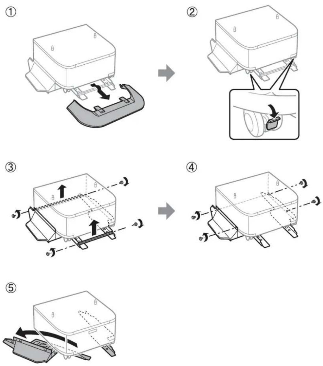 EPSON WorkForce Pro WF-C869 - Moving the Printer While the Optional Cabinet is Attached - 1