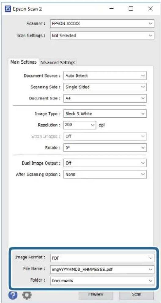 EPSON WorkForce Pro WF-C869 - Set the file saving settings. - 1