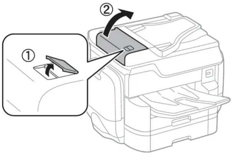EPSON WorkForce Pro WF-C869 - Open the ADF cover. - 1
