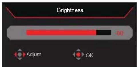 ACER VG240YUM - ปุ่มลัด 2 (คำเริ่มต้น: Brightness (ความสว่าง)) - 1