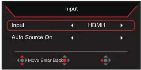 ACER VG240YUM - เลือก Input (อินพุต) - 1