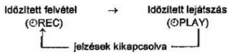 PANASONIC SC-AK70 - Az időzített lejátszás/felvétel (⊕PLAY/⊕REC) gombbal válassza ki az "időzített felvétel" (⊕REC) jelzőt. - 1
