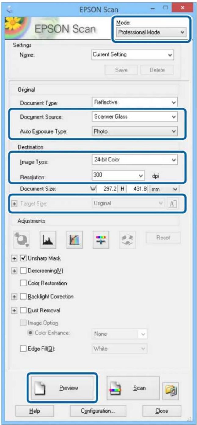 EPSON WF-6590DWF - Select Professional Mode from the Mode list. - 1