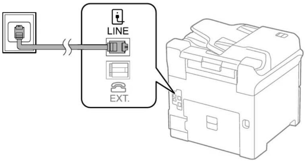 EPSON WF-6590DWF - Connecting to a Standard Phone Line (PSTN) or PBX - 1