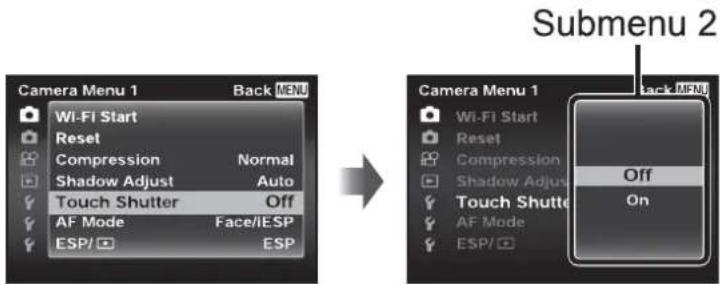 OLYMPUS SH-1 - Using the setup menu - 3
