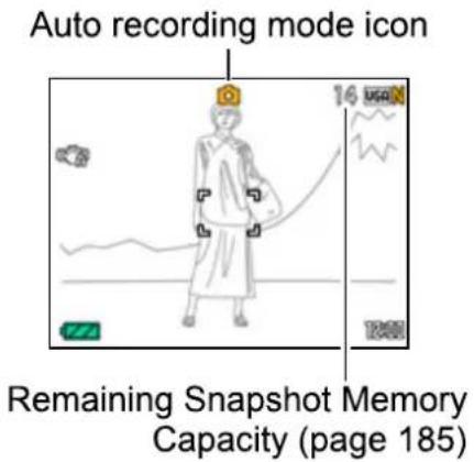 CASIO Exilim High Speed ZR10 - Use [AUTO] to select Auto recording mode. - 1