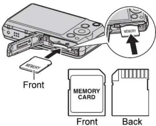CASIO Exilim High Speed ZR10 - Load a memory card. - 1