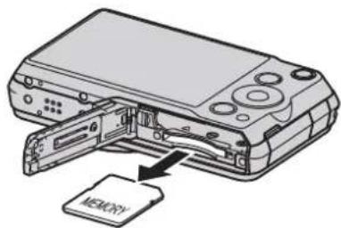 CASIO Exilim High Speed ZR10 - To replace the memory card - 1
