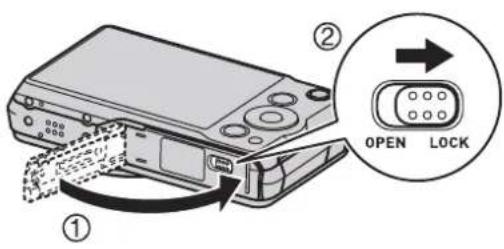 CASIO Exilim High Speed ZR10 - Close the battery cover. - 1