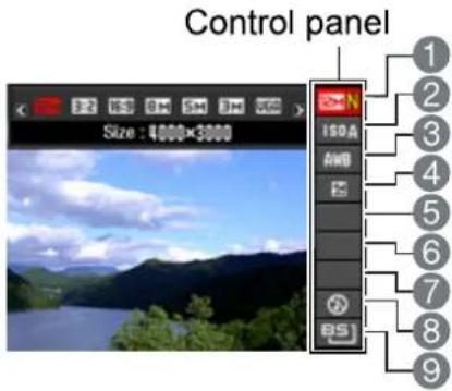 CASIO Exilim High Speed ZR10 - Using the Control Panel - 2