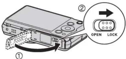 CASIO Exilim High Speed ZR10 - Close the battery cover. - 1