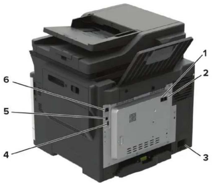 LEXMARK CX622 - Kábelek csatlakoztatása - 1