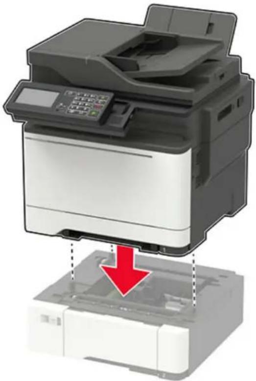 LEXMARK CX625 - Külön megvásárolható tálcák beszerelése - 3